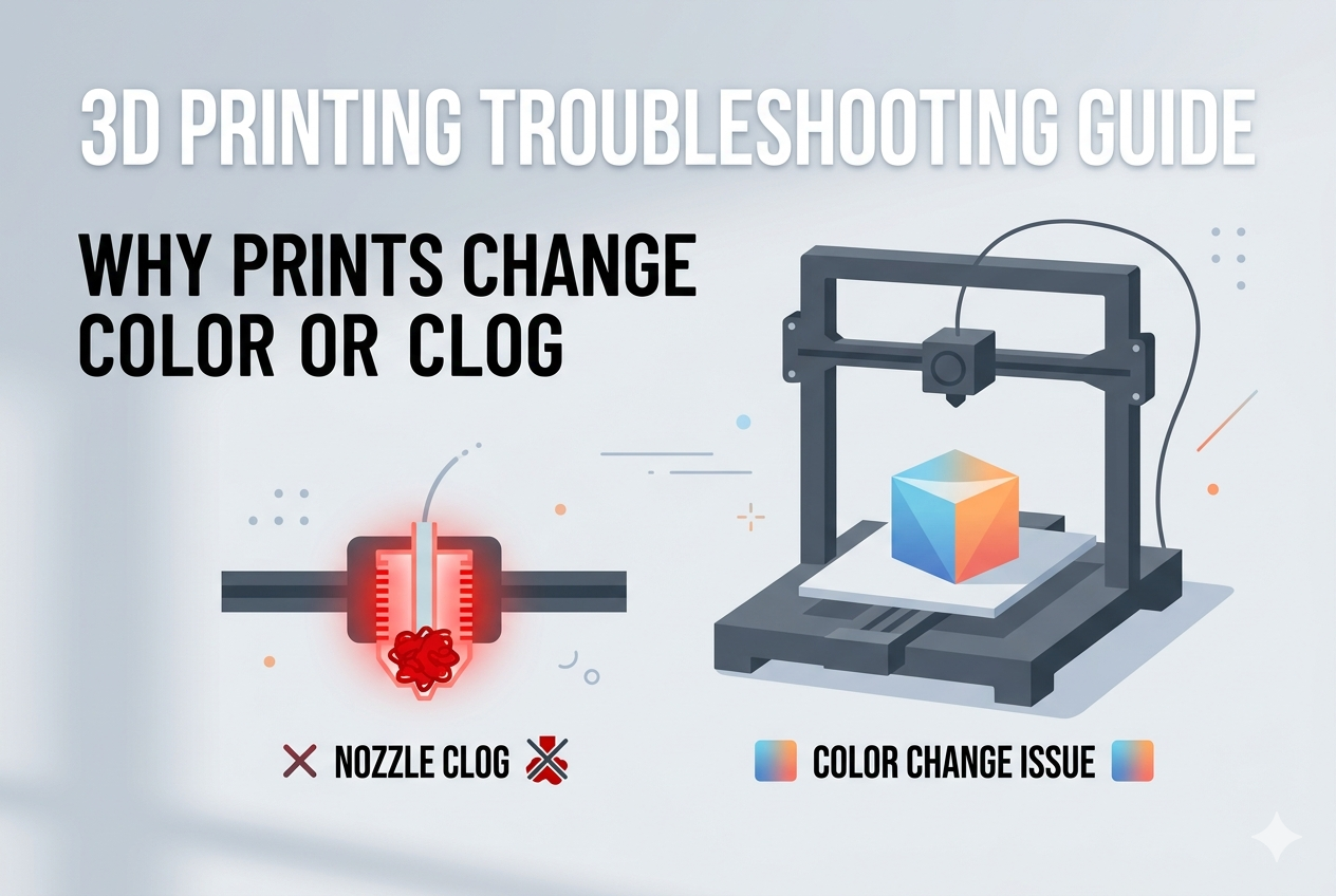 3D printing troubleshooting guide: color shift and clogs