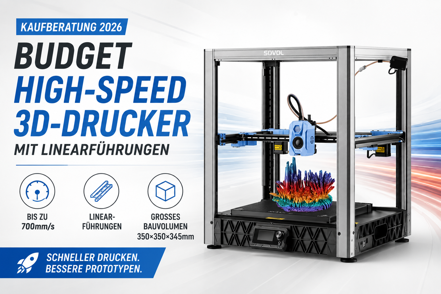 Budget High-Speed 3D-Drucker mit Linearführungen