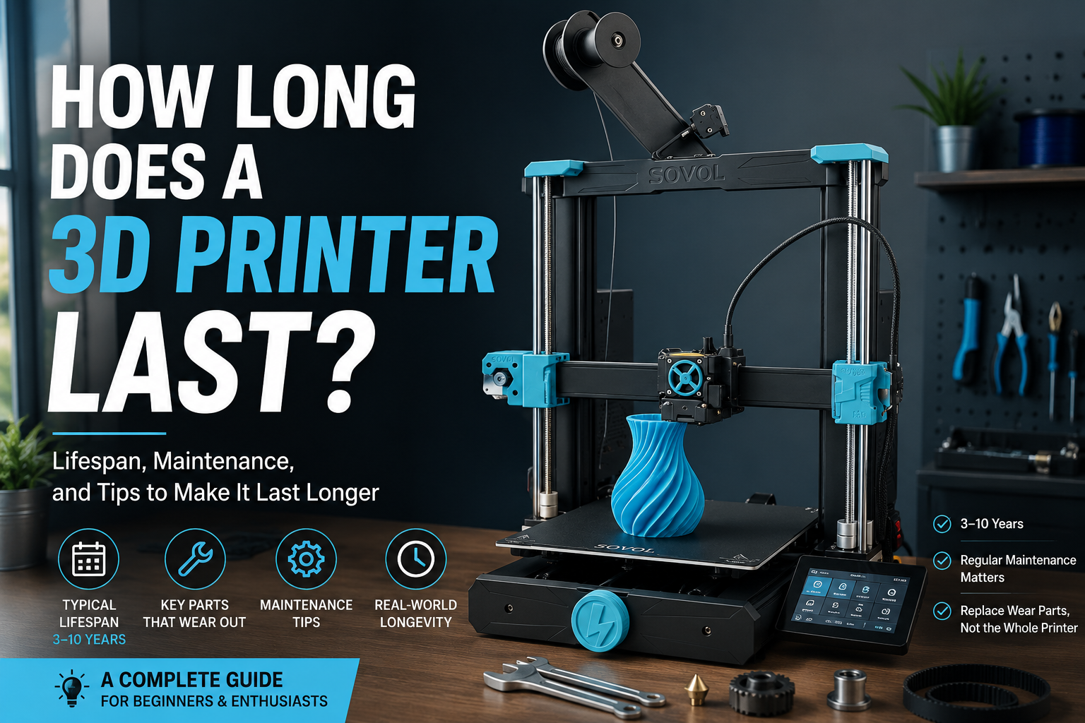How long does a 3D printer last?