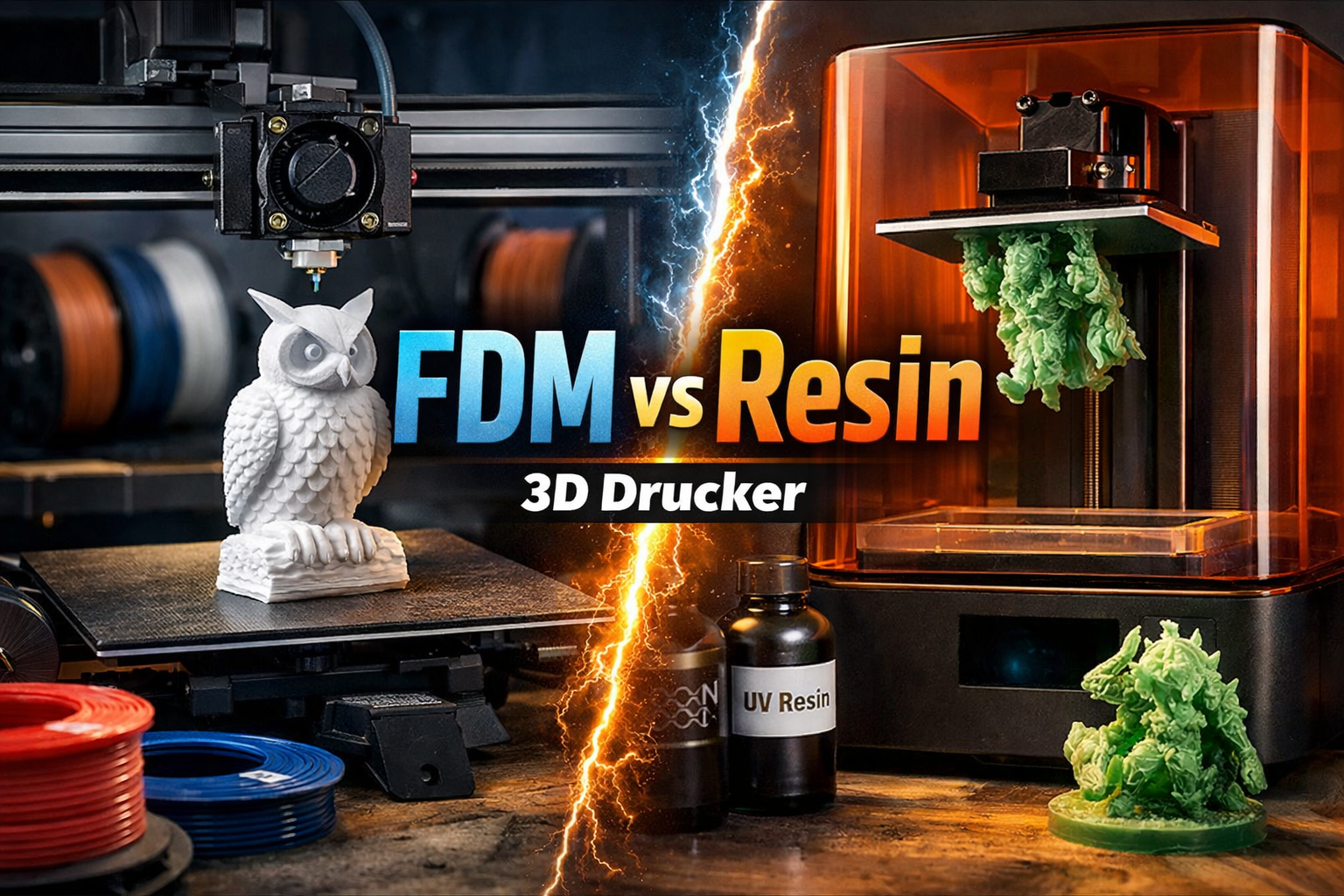 FDM vs Resin 3D Drucker