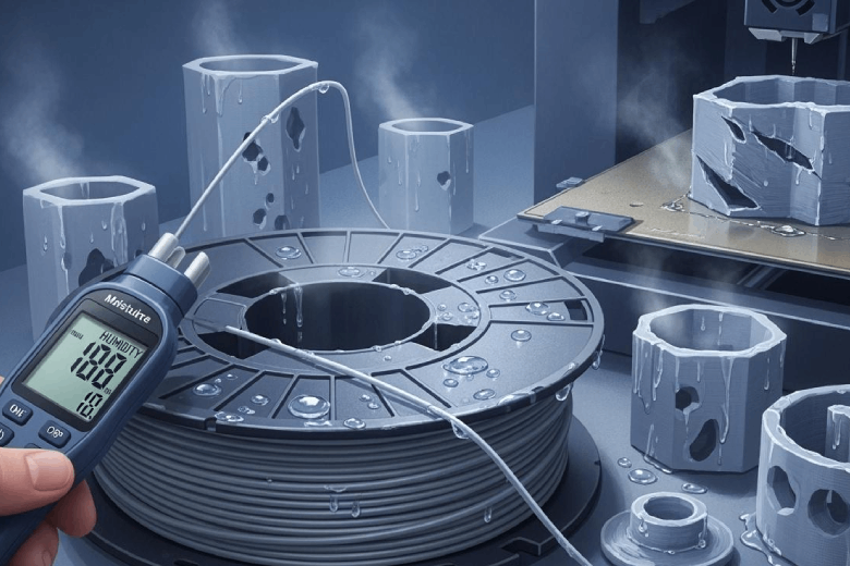 Feuchtigkeit und 3D-Druckmaterialien – Ursachen und Auswirkungen