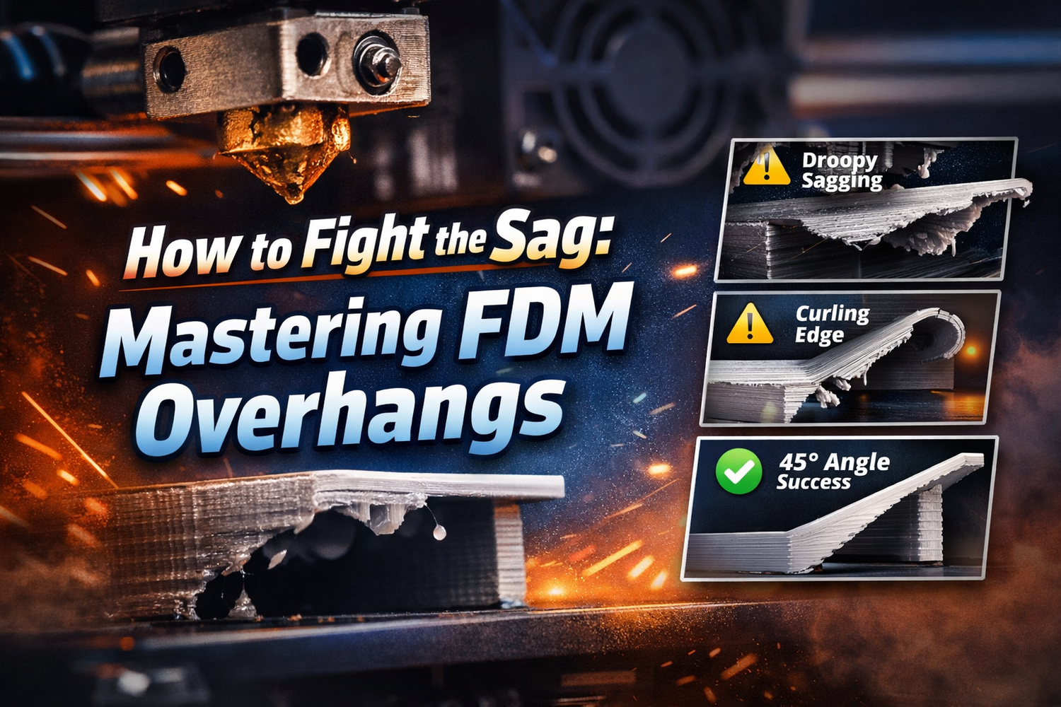 How to Fight the Sag: Mastering FDM Overhangs