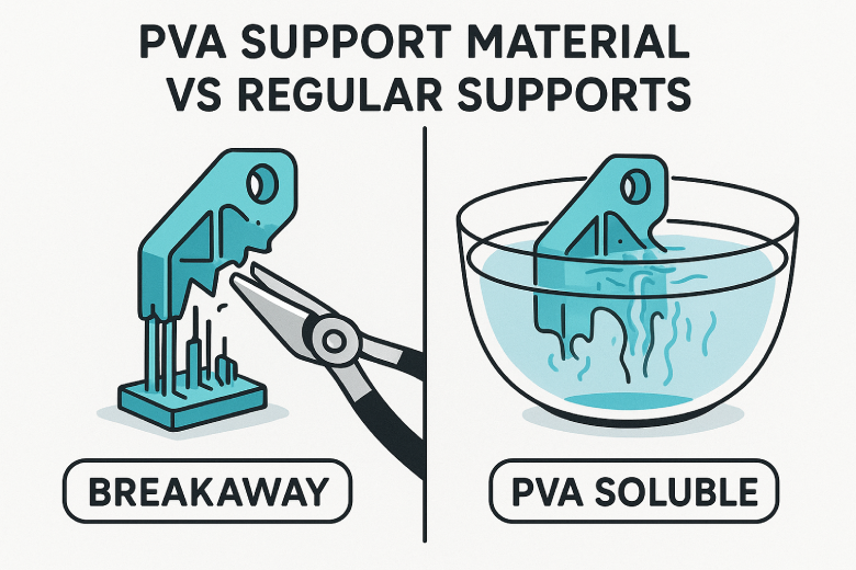 PVA Support Material vs Regular Supports: What to Use