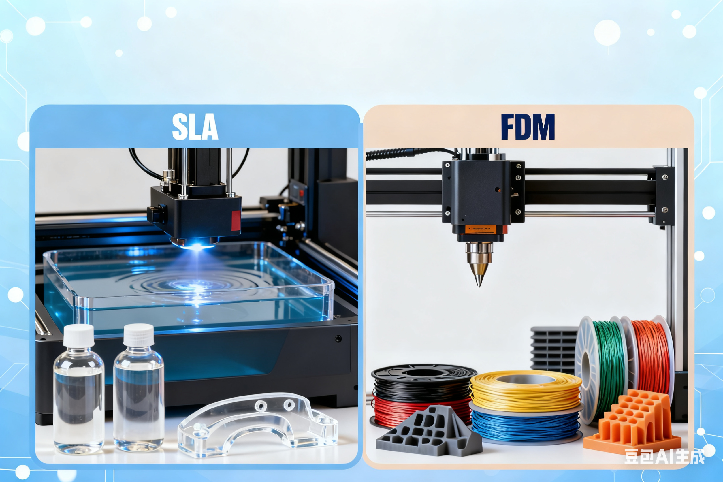 SLA und FDM im Vergleich – Materialeigenschaften und Druckqualität im Fokus