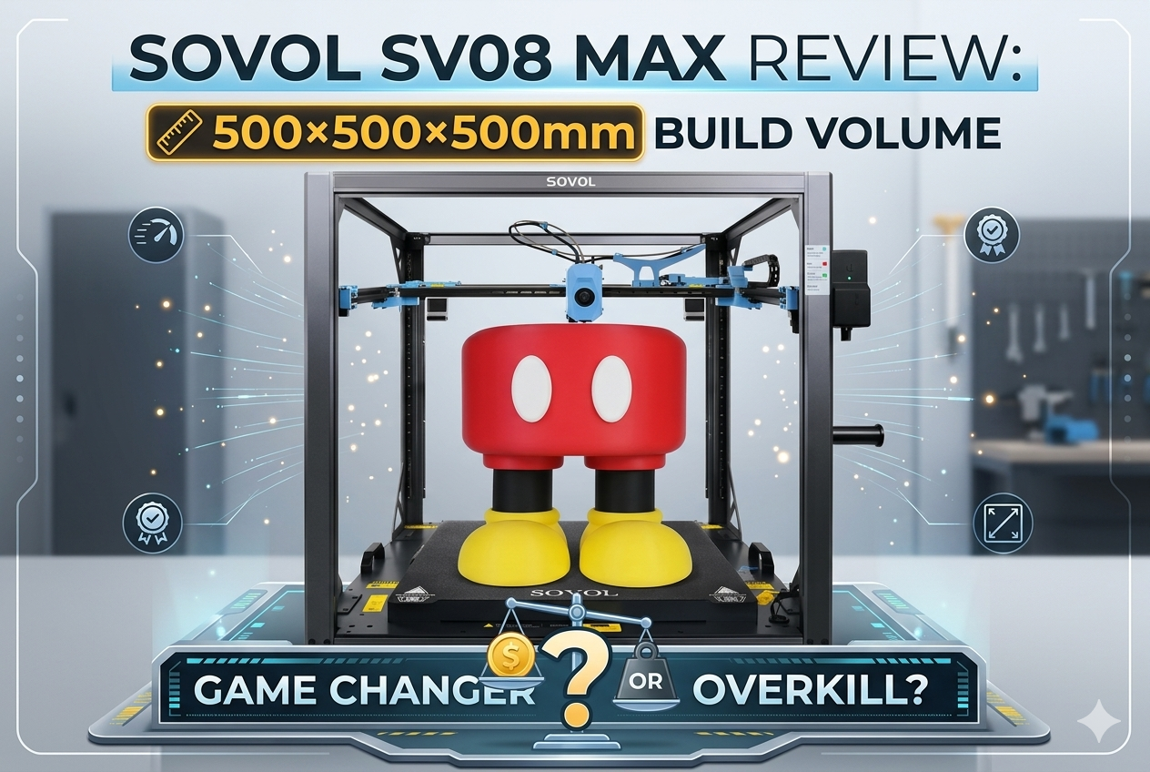 Sovol SV08 Max review: 500×500×500mm build volume — game changer or overkill?