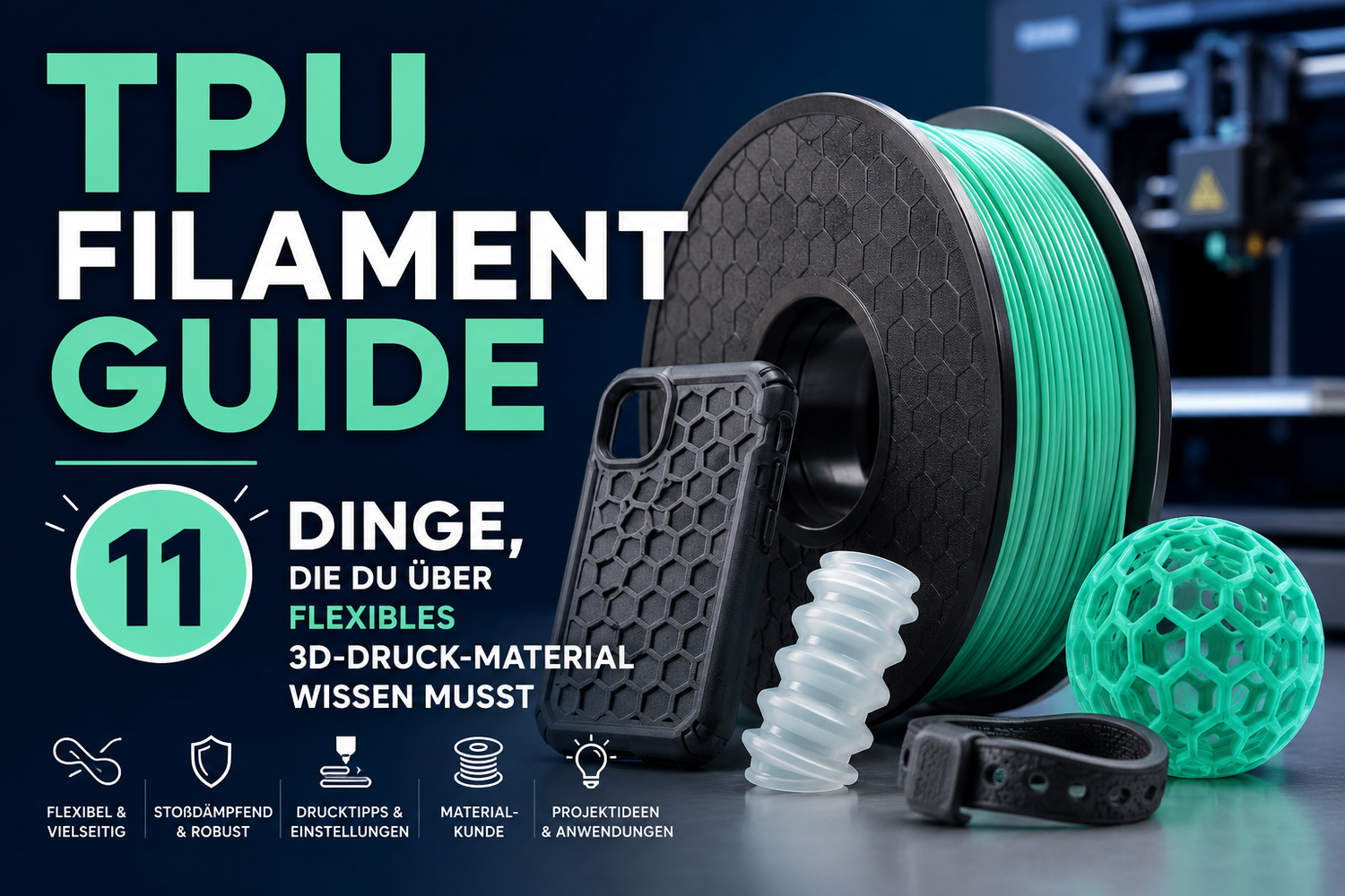 TPU Filament Guide: 11 Dinge, die du über flexibles 3D-Druck-Material wissen musst