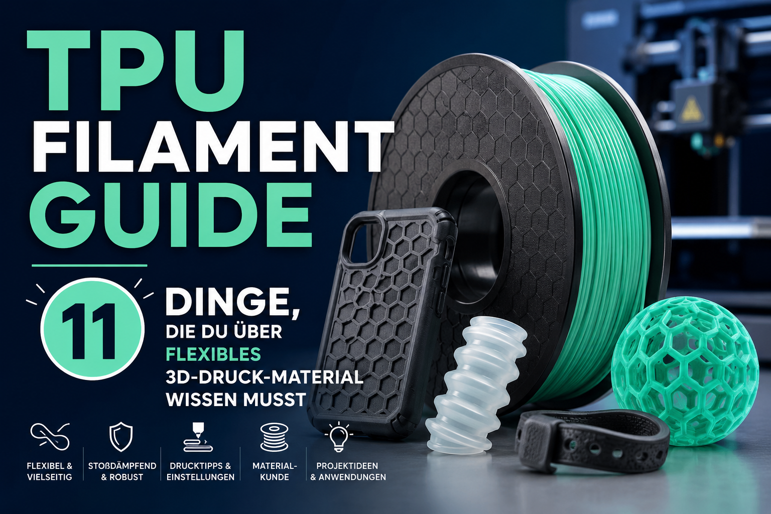 TPU Filament Guide: 11 Dinge, die du über flexibles 3D-Druck-Material wissen musst