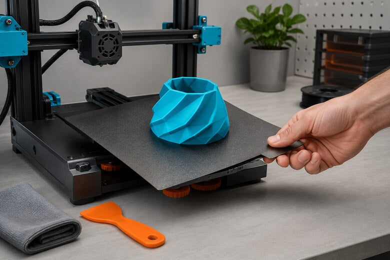 Fertigen 3D-Druck sicher von einer flexiblen Druckplatte lösen