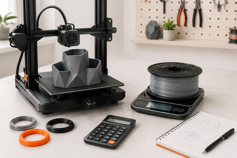 Wie viel Filament ein 3D-Druck benötigt: Gewicht, Länge und Kosten planen