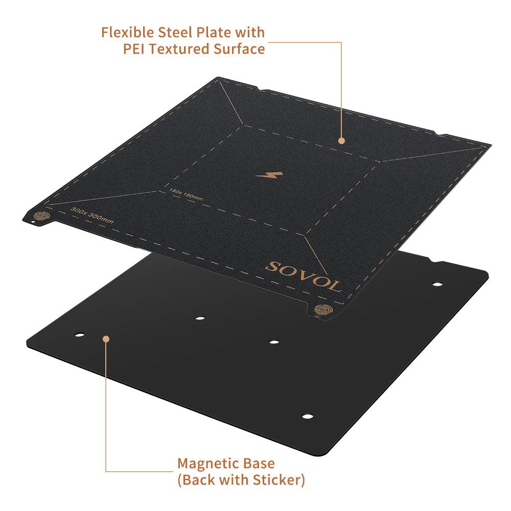 3D Printer PEI Flexible Steel Plate for Sovol SV07 Plus