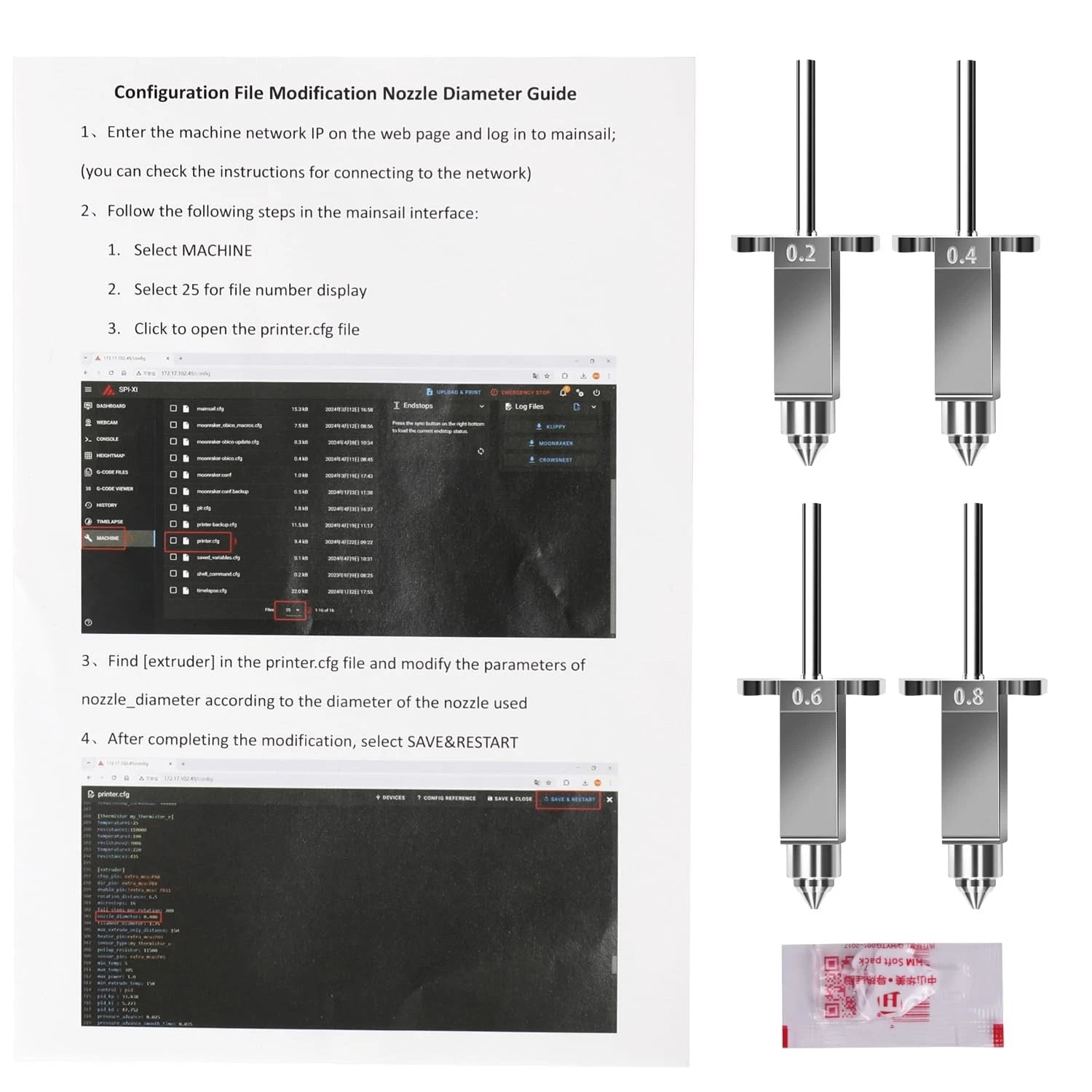 Sovol Nozzles & Heat Block Kit for SV08/T300