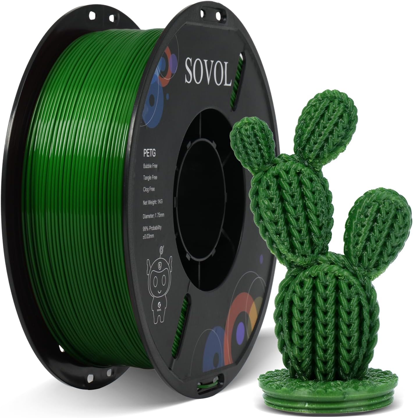 Sovol Green PETG Filament 1.75mm specification
