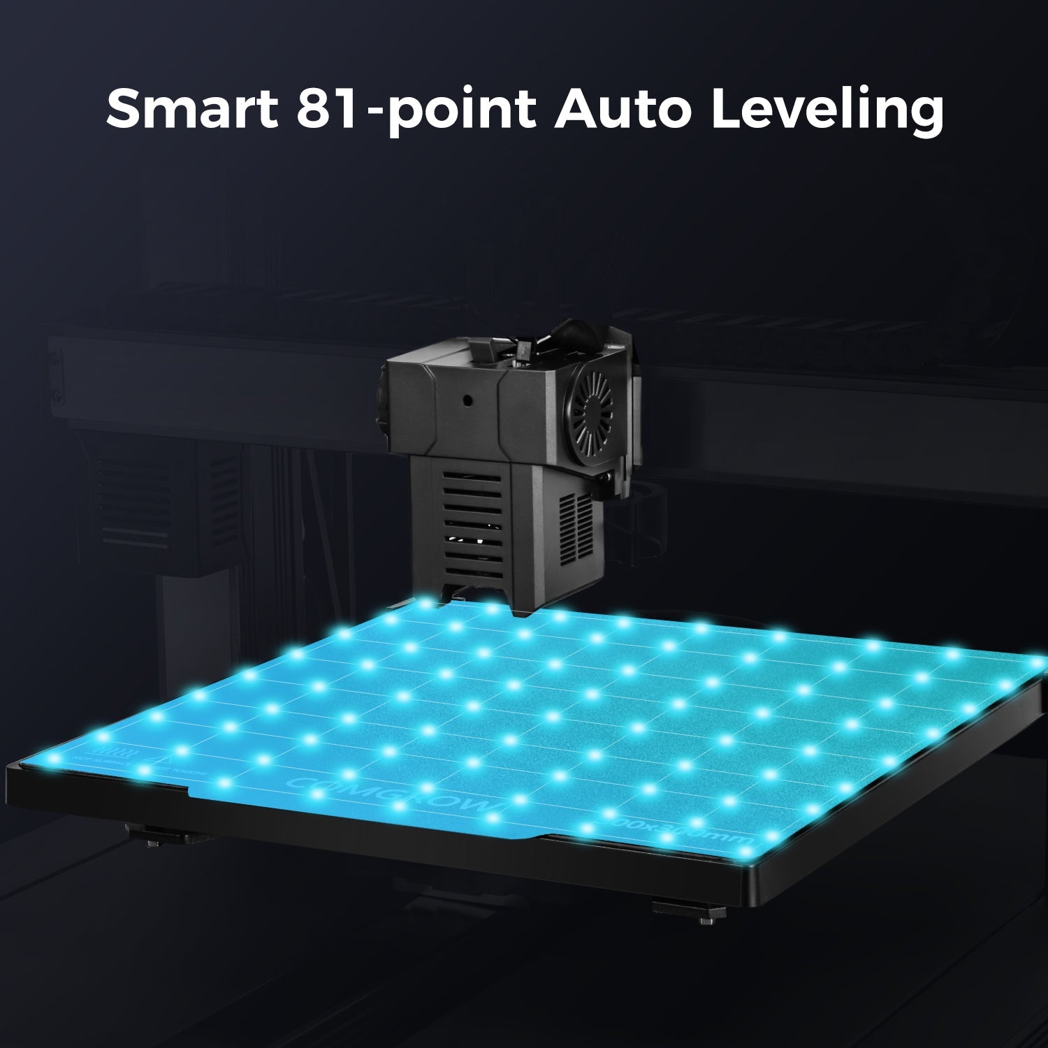 T300 3D Printer Smart Auto Leveling Build Bed automatically calibrates the bed level through 81 points