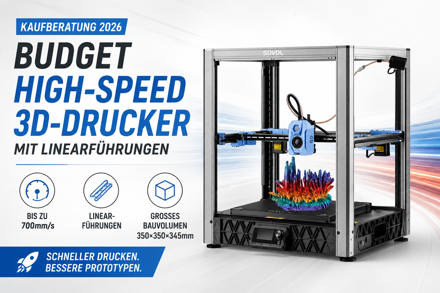 Budget High-Speed 3D-Drucker mit Linearführungen