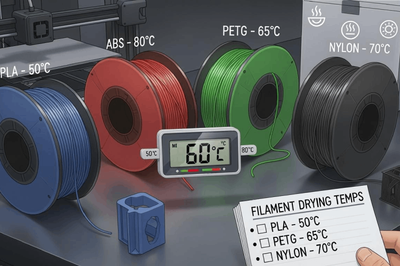 Common Filament Drying Temperatures Every Maker Should Remember