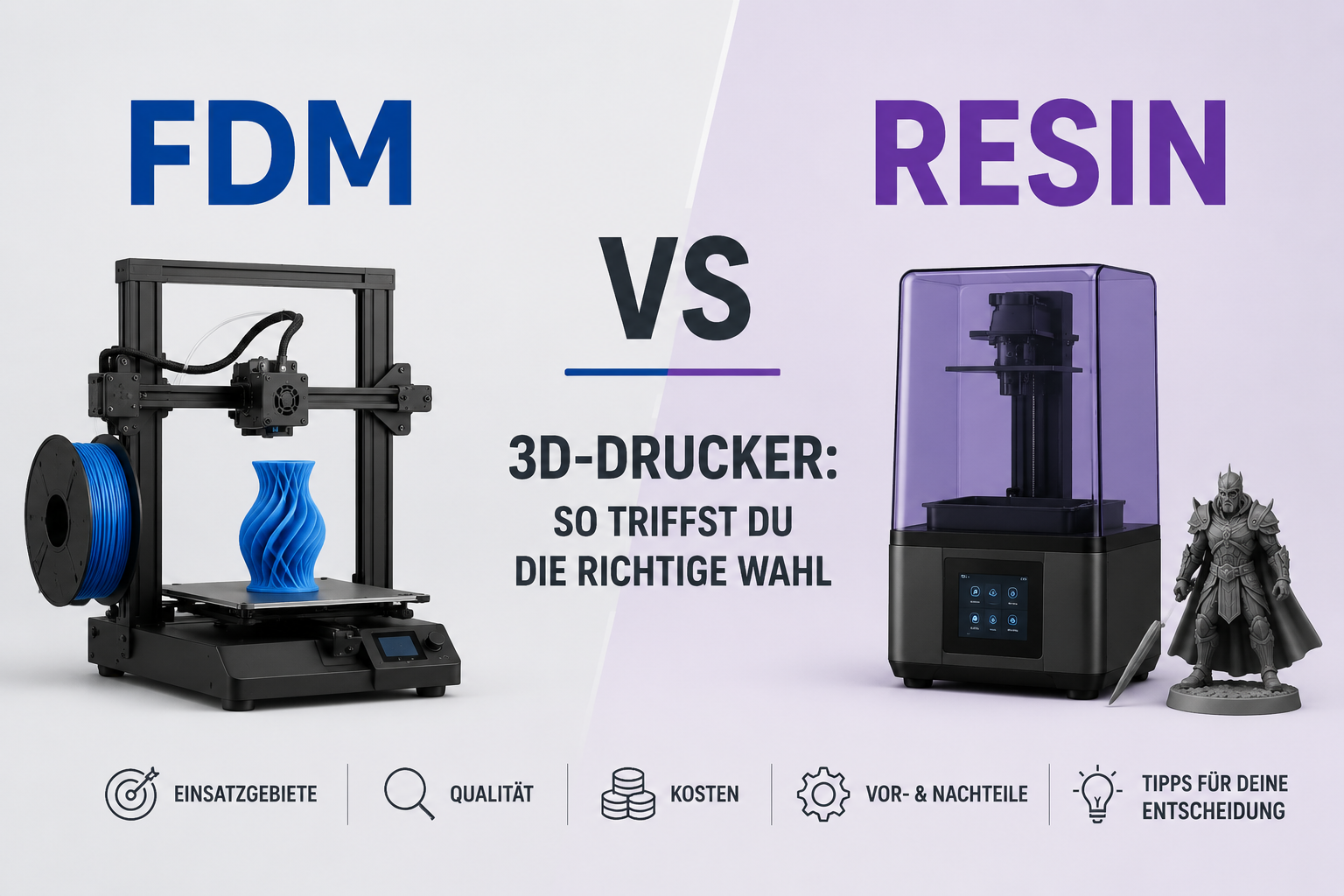 FDM vs Resin 3D-Drucker: so triffst du die richtige Wahl