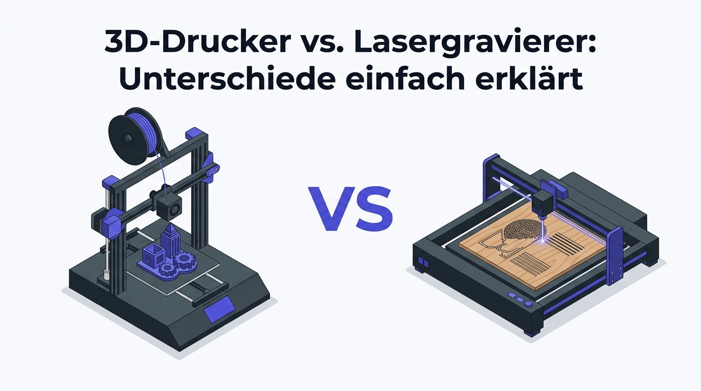 3D-Drucker vs. Lasergravierer: Unterschiede einfach erklärt