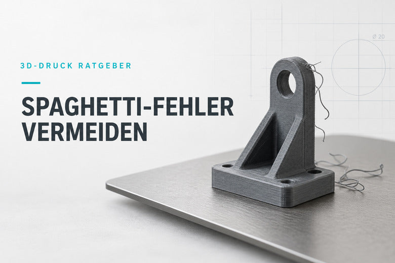 Spaghetti-Fehler beim 3D-Druck mit losem Filament und abgelöstem Bauteil