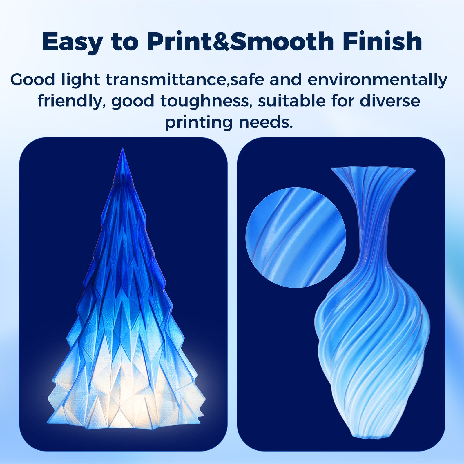 Sovol Gradient Blue White PETG Filament