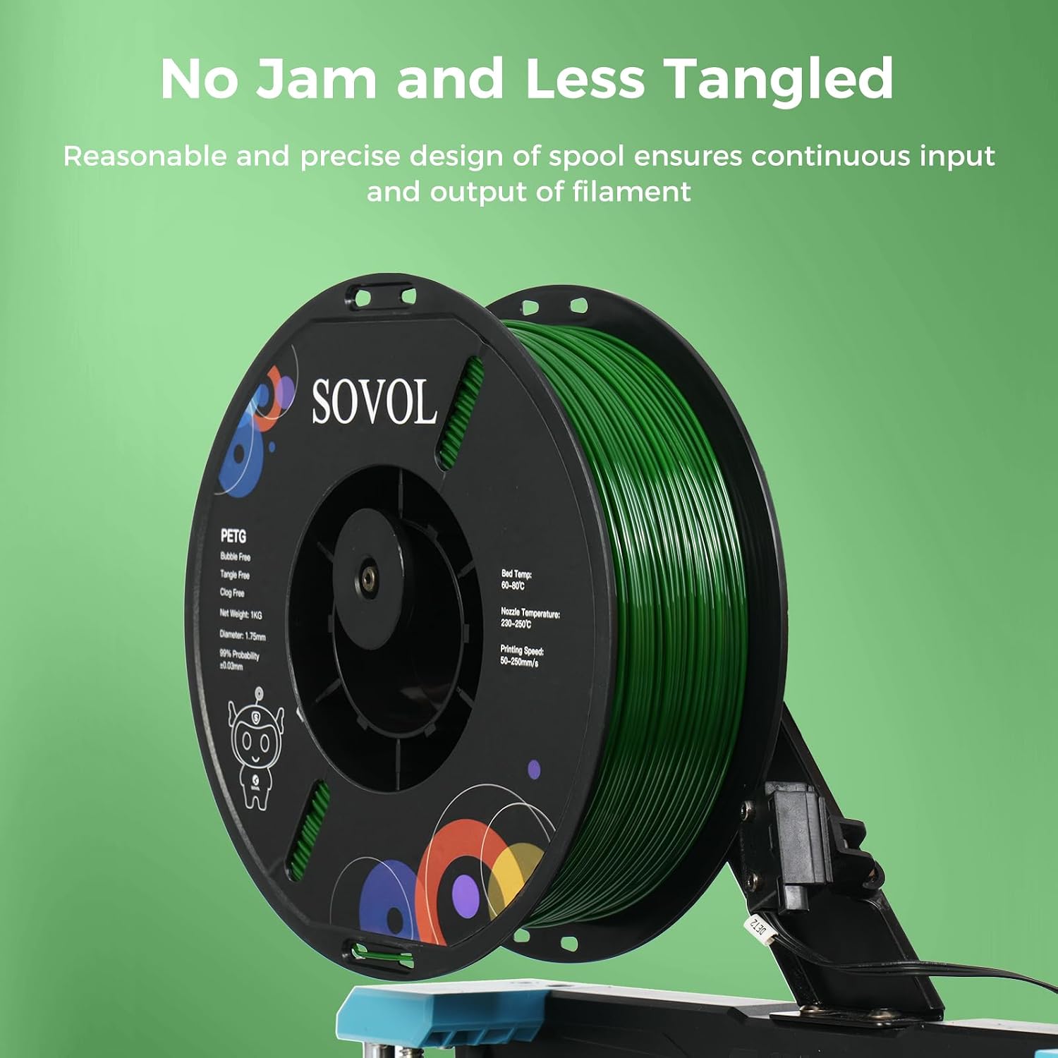 Sovol Green PETG Filament smooth printing