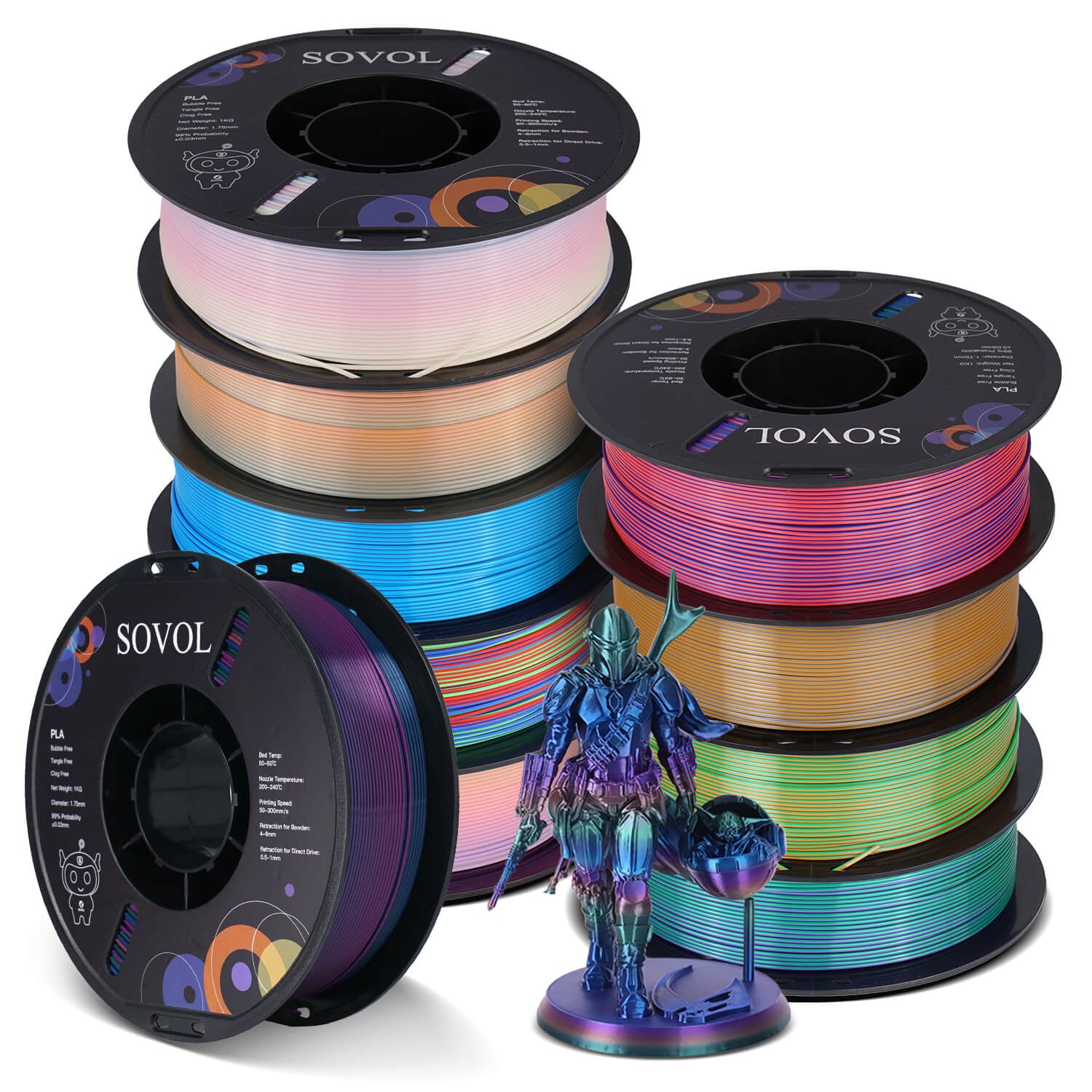 Sovol PLA Seide 3D-Druckfilamente 10 kg