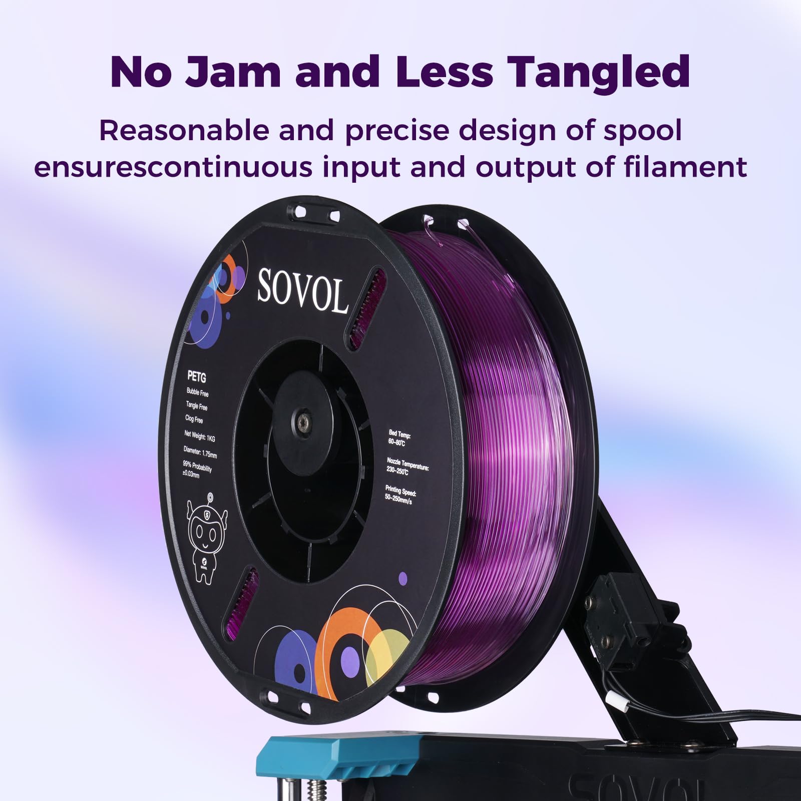 Sovol Gradient Lila Weiß PETG Filament
