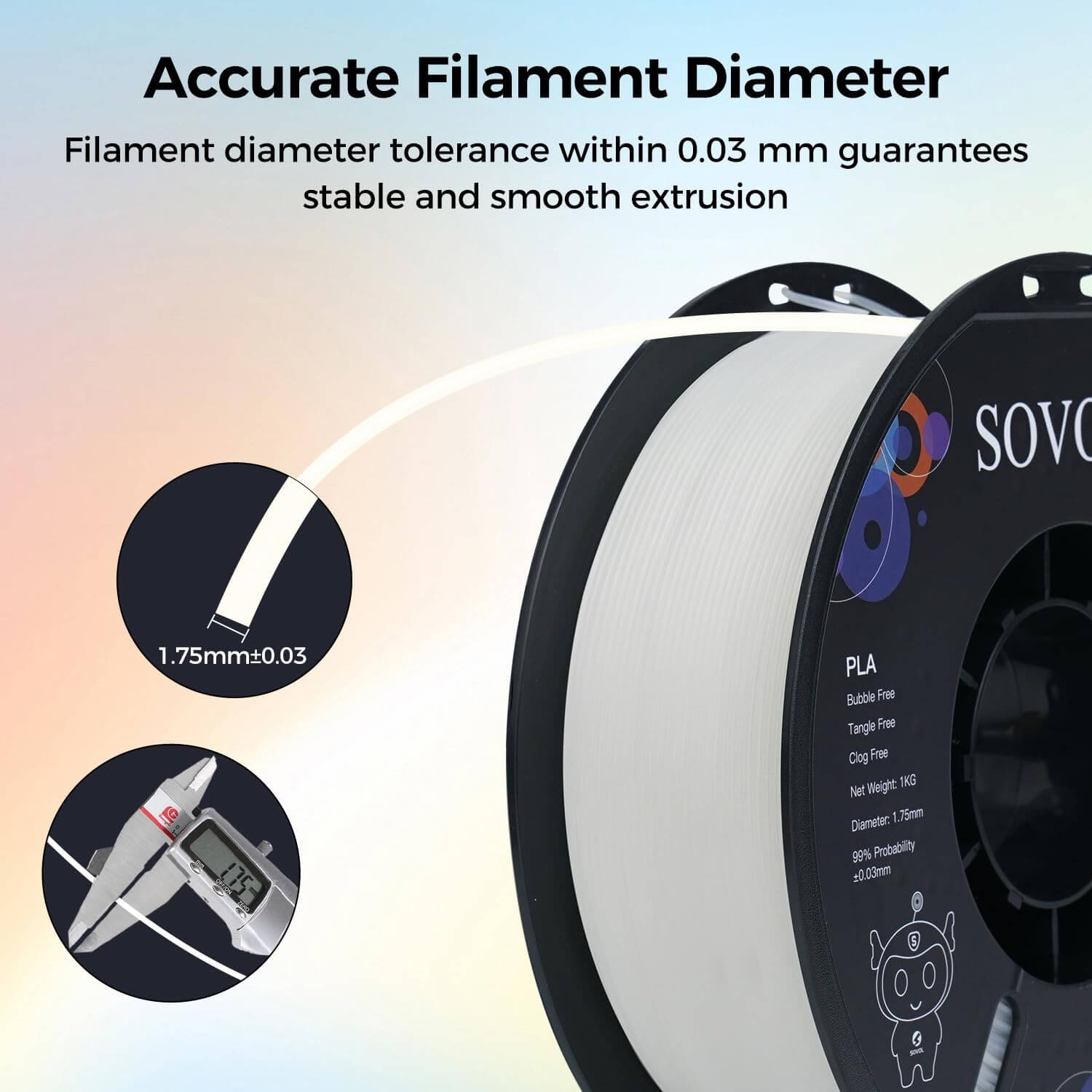 <tc>Sovol</tc> Filament PLA świecący w ciemności 1 kg