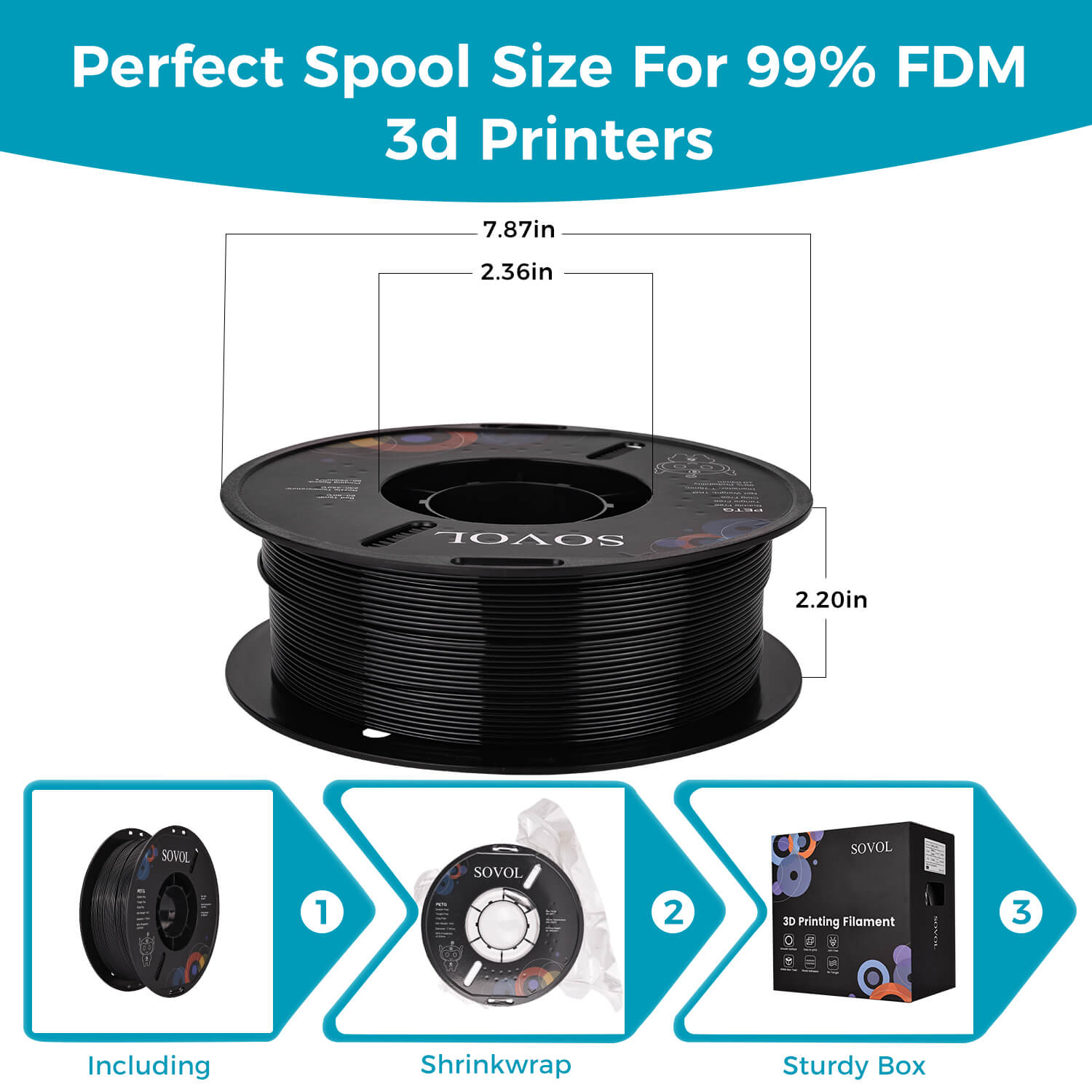 <tc>Sovol</tc> PETG 3D-Filamente 2 kg