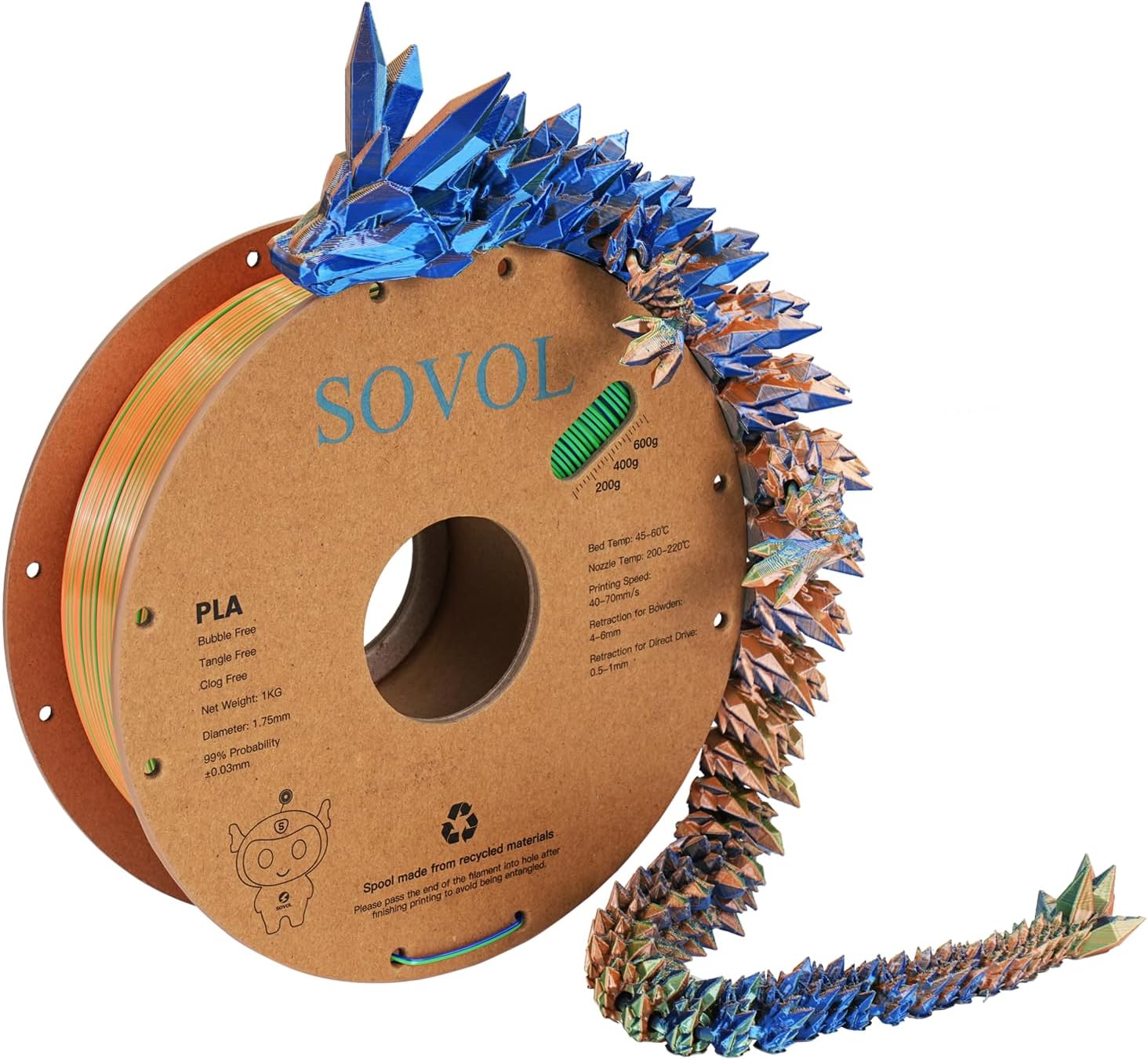 SOVOL SILK PLA 3D FILOME 1KG