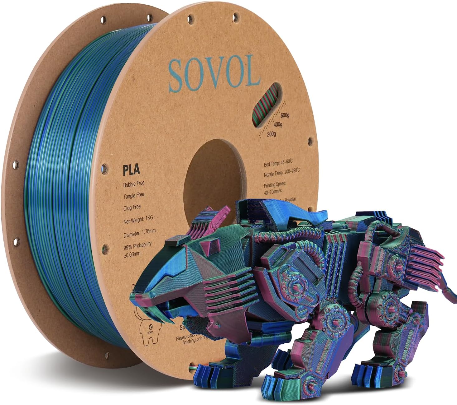 SOVOL SILK PLA 3D FILOME 1KG