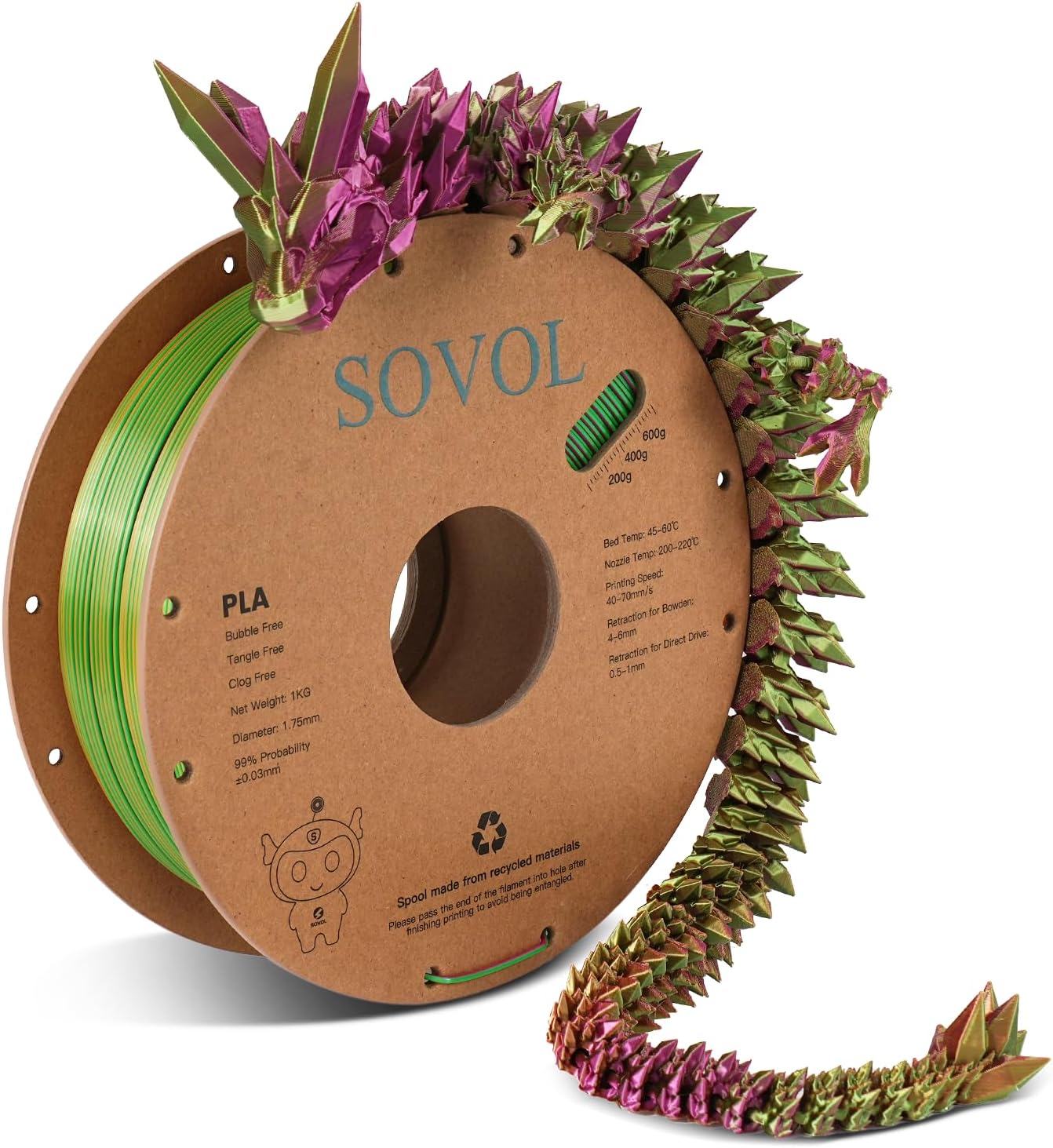 SOVOL SILK PLA 3D FILOME 1KG