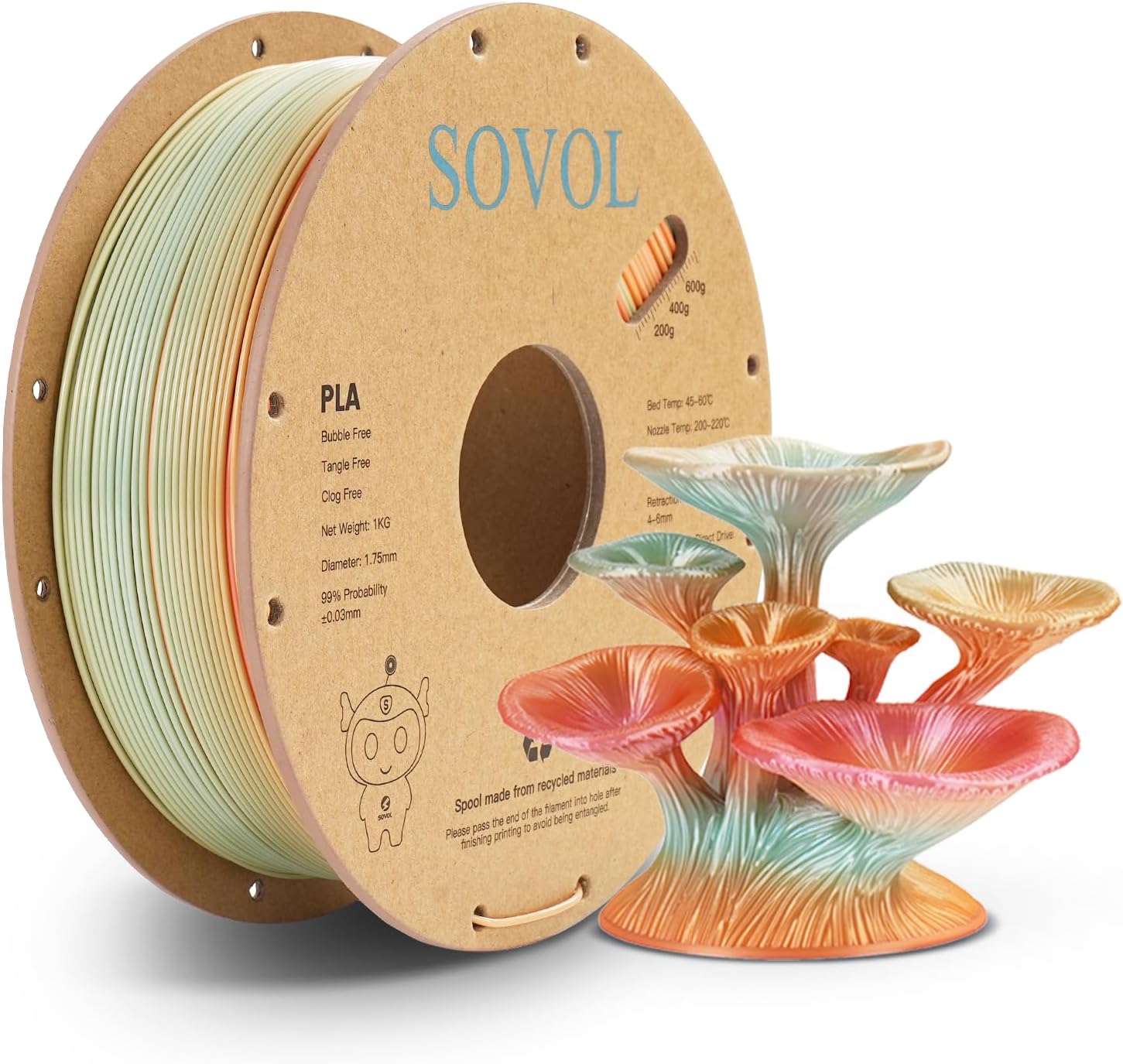 SOVOL SILK PLA 3D FILOME 1KG
